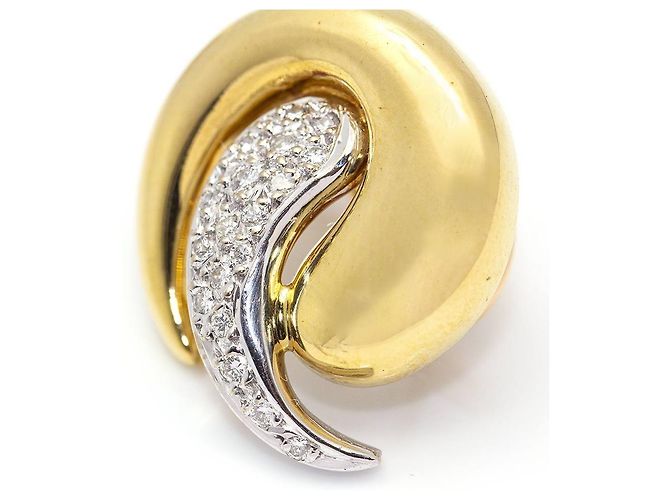 Autre Marque Orecchini in oro con diamanti. D'oro - vista 2