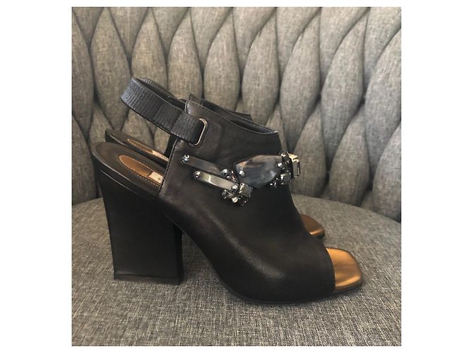 Sandali gioiello in pelle blu Dorothée Schumacher - vista 2