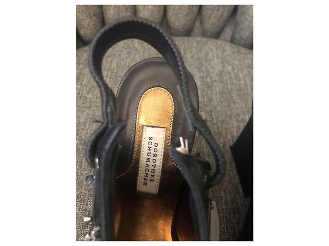 Sandali gioiello in pelle blu Dorothée Schumacher - vista 5