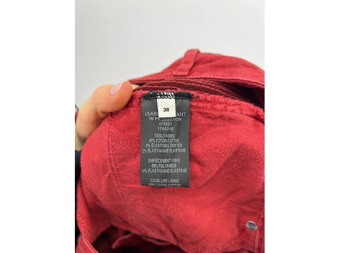 Isabel Marant Etoile Jeans Isabel Marant Étoile T.FR 38 Denim - Jeans Roja - vista 4