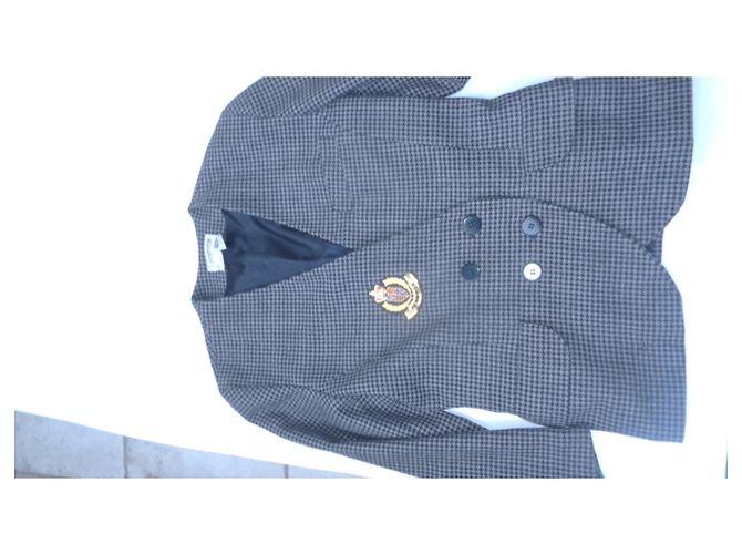 Synonym jacket by Georges rech 38 black houndstooth light gray and medium wool - view 2