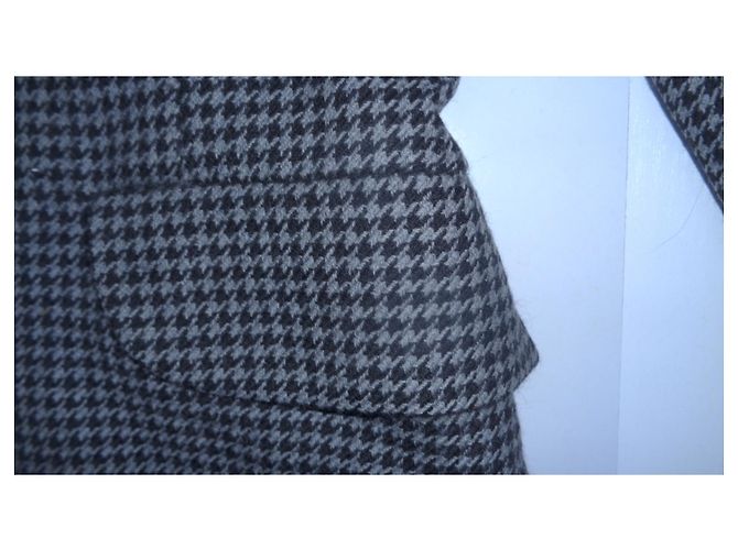Synonym jacket by Georges rech 38 black houndstooth light gray and medium wool - view 5