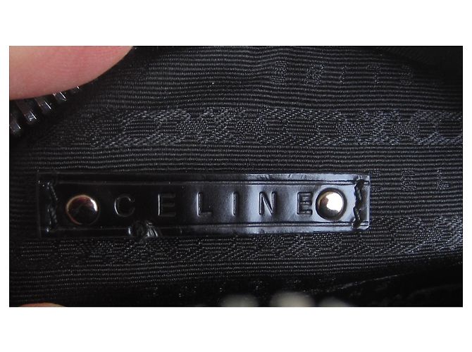 Borsa Bowling Céline in Pelle Lucida Nera Nero - vista 9