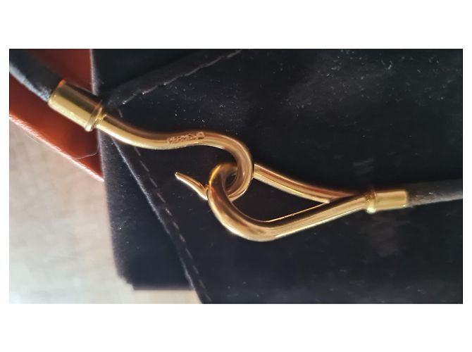 Hermès Jumbo Armband Leder Kastanie - Ansicht 2