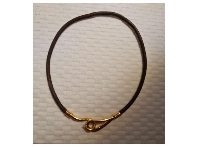 Hermès Jumbo Armband Leder Kastanie - Ansicht 3