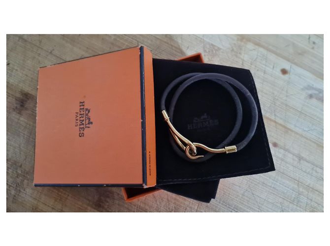 Hermès Jumbo Armband Leder Kastanie - Ansicht 5