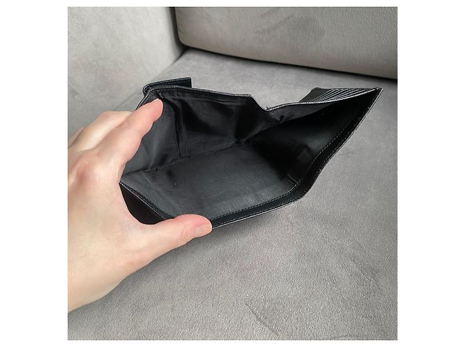 Prada Triangle Logo Wallet Black Leather - view 13