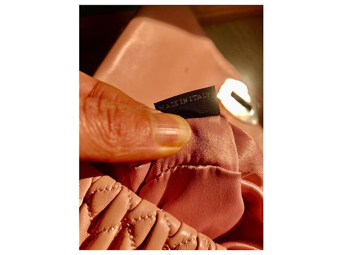 Sac à main Miu Miu Chrystal en cuir rose - vue 4