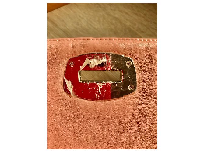 Sac à main Miu Miu Chrystal en cuir rose - vue 5