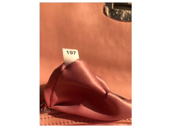 Sac à main Miu Miu Chrystal en cuir rose - vue 9