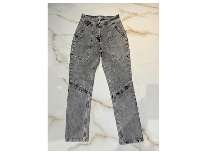 Bash Jeans aus grauer Baumwolle - Ansicht 5