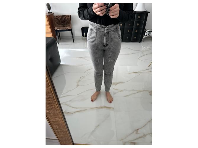 Bash Jeans aus grauer Baumwolle - Ansicht 8