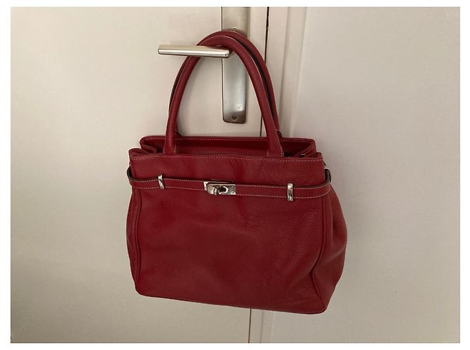 Autre Marque Borsa Fred Sabatier in pelle martellata rossa Rosso - vista 2