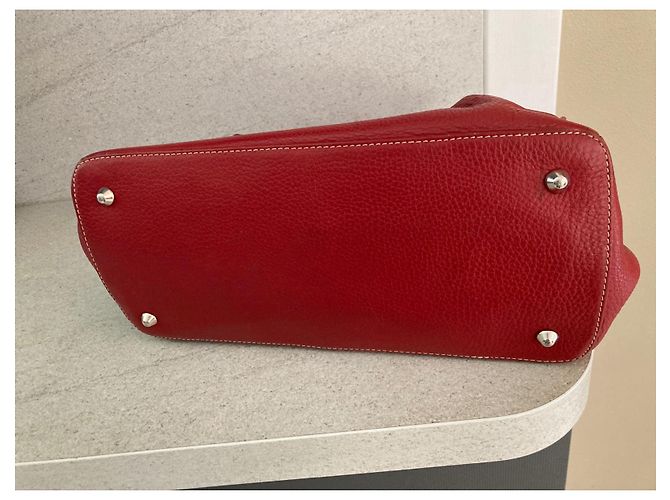 Autre Marque Borsa Fred Sabatier in pelle martellata rossa Rosso - vista 5