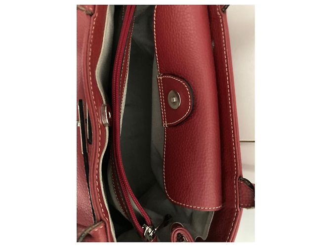 Autre Marque Borsa Fred Sabatier in pelle martellata rossa Rosso - vista 8