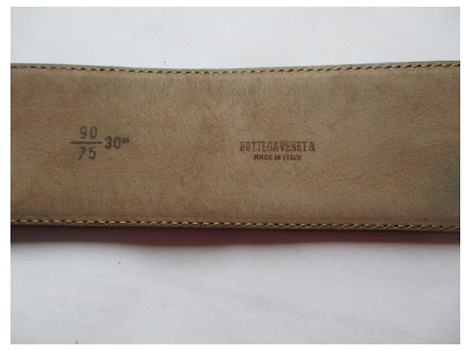 Bottega Veneta Gürtel aus dunkelgrünem Leder - Ansicht 3