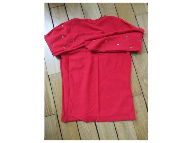 Sonia By Sonia Rykiel Jersey de algodón rojo, taille 38. Roja - vista 5