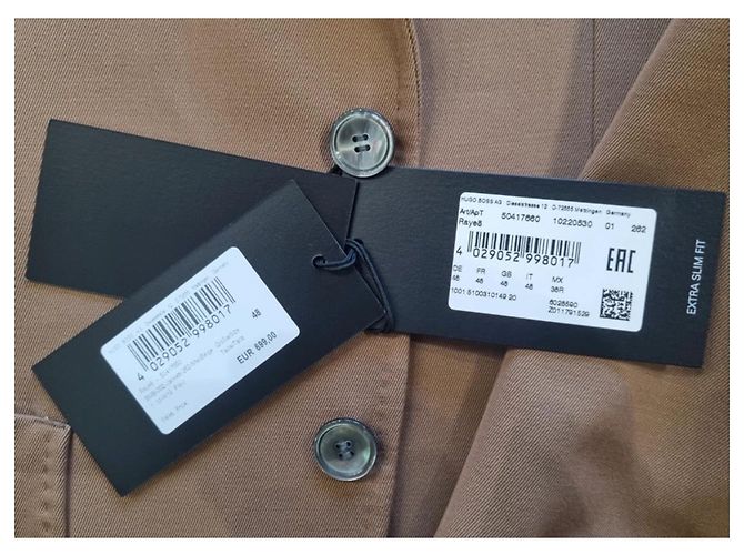 Blazer Hugo Boss FR 48 Neuauflage von BOSS BLACK Braun Beige - Ansicht 6