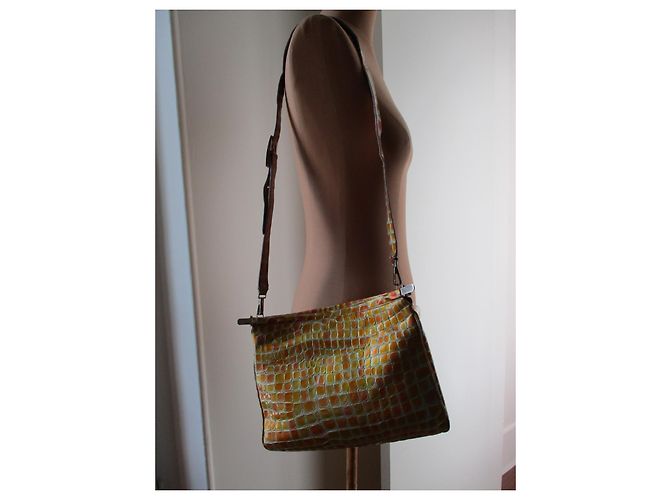 Lancel Saco/cubiertas de vinilo, efecto mosaico. Amarillo - vista 2