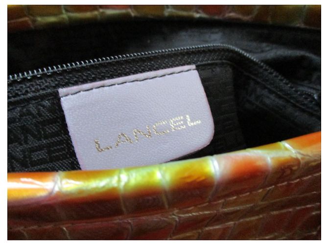 Lancel Saco/cubiertas de vinilo, efecto mosaico. Amarillo - vista 7