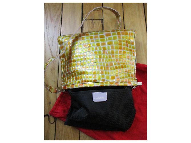 Lancel Saco/cubiertas de vinilo, efecto mosaico. Amarillo - vista 8
