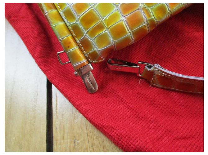 Lancel Saco/cubiertas de vinilo, efecto mosaico. Amarillo - vista 9