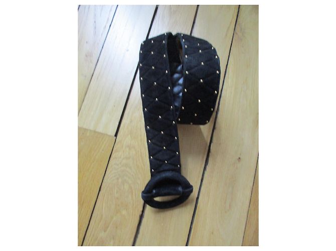 Burberry Gürtel aus schwarzem gestepptem Leder 75 cm - Ansicht 5