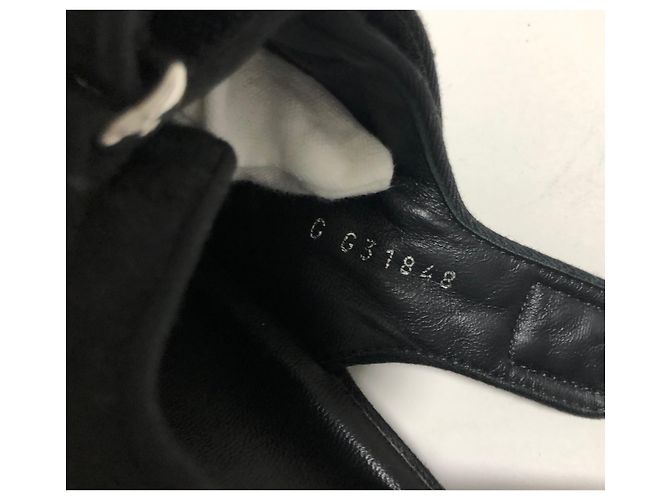 Chanel Sandali papà in cristallo CC Nero - vista 14
