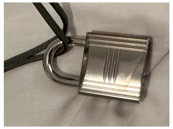 Haut à courroies Hermès Hermes haut a courroires 40 cm Grigio antracite - vista 12