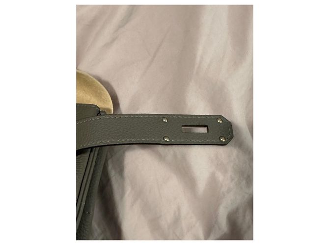 Haut à courroies Hermès Hermes haut a courroires 40 cm Grigio antracite - vista 9