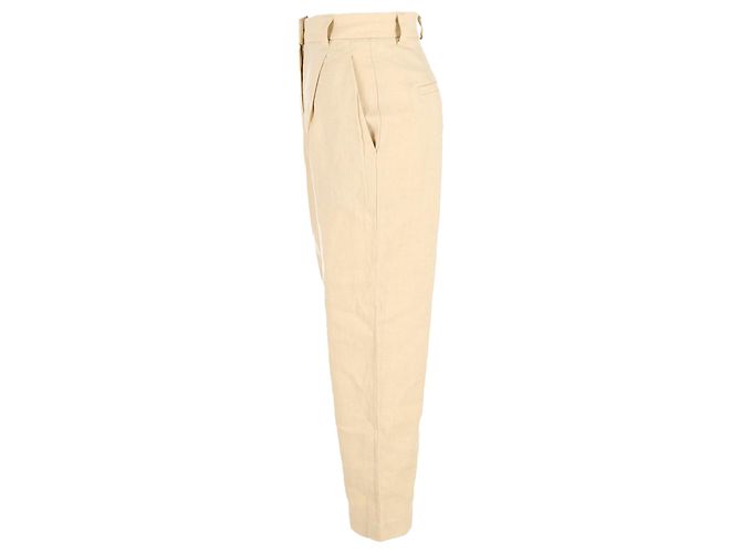 Calça Brunello Cucinelli em Algodão Creme Branco Cru - vista 2