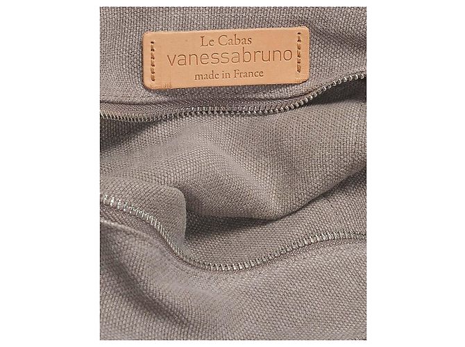 Vanessa Bruno Petit Cabas Tote in Grey Linen and Sequins - view 4