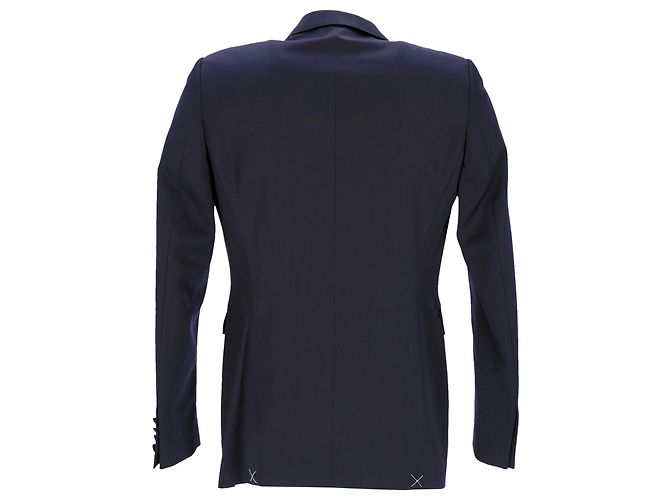 Burberry-Smokingjacke aus marineblauer Schurwolle - Ansicht 3