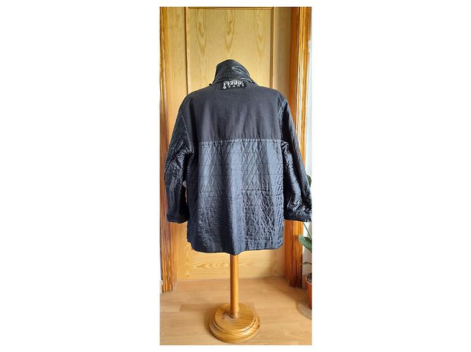 Giacca in pelle nera Gianfranco Ferré uomo XL Nero - vista 12