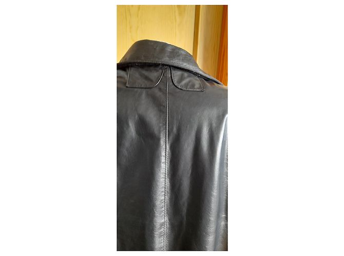 Giacca in pelle nera Gianfranco Ferré uomo XL Nero - vista 14