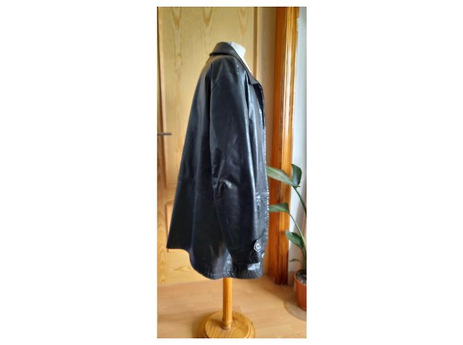 Giacca in pelle nera Gianfranco Ferré uomo XL Nero - vista 9