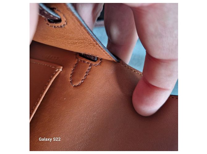 Borsa a mano Hermès Kelly Mini II in pelle marrone - vista 6