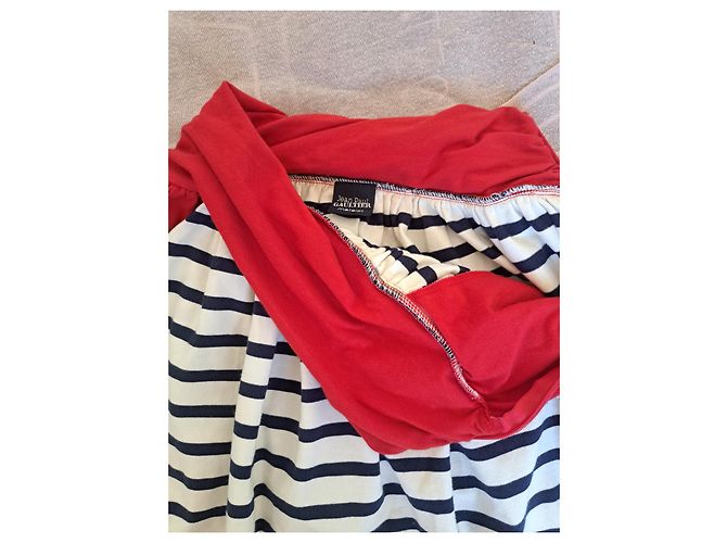 Falda Jean Paul Gaultier Azul de Algodón Talla 36 - vista 3