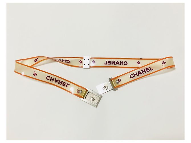 Chanel Logo Trefles Caoutcholic Gummigürtel Kamelien Mehrfarben - Ansicht 15