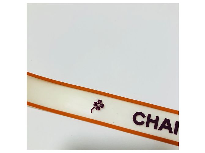 Chanel Logo Trefles Caoutcholic Gummigürtel Kamelien Mehrfarben - Ansicht 17