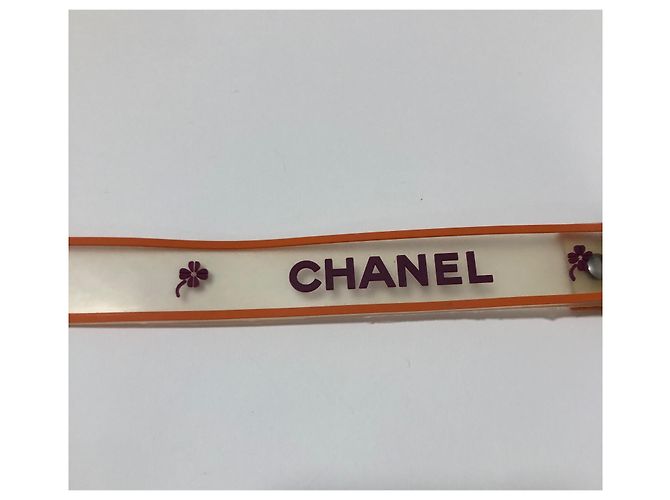 Chanel Logo Trefles Caoutcholic Gummigürtel Kamelien Mehrfarben - Ansicht 18