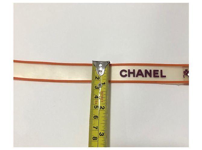 Chanel Logo Trefles Caoutcholic Gummigürtel Kamelien Mehrfarben - Ansicht 20