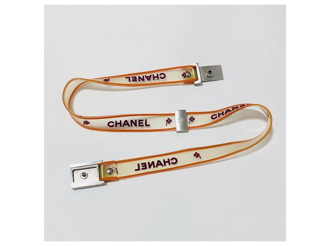 Chanel Logo Trefles Caoutcholic Gummigürtel Kamelien Mehrfarben - Ansicht 5