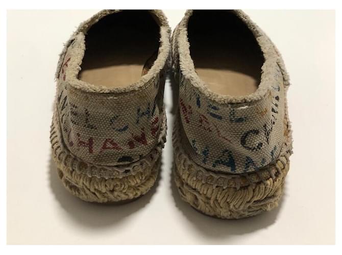 Espadrillas Chanel logo graffiti multicolore - vista 12