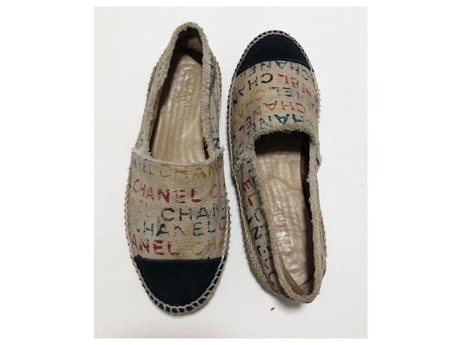 Espadrillas Chanel logo graffiti multicolore - vista 15