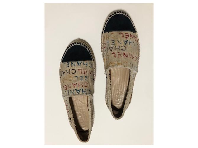 Espadrillas Chanel logo graffiti multicolore - vista 8
