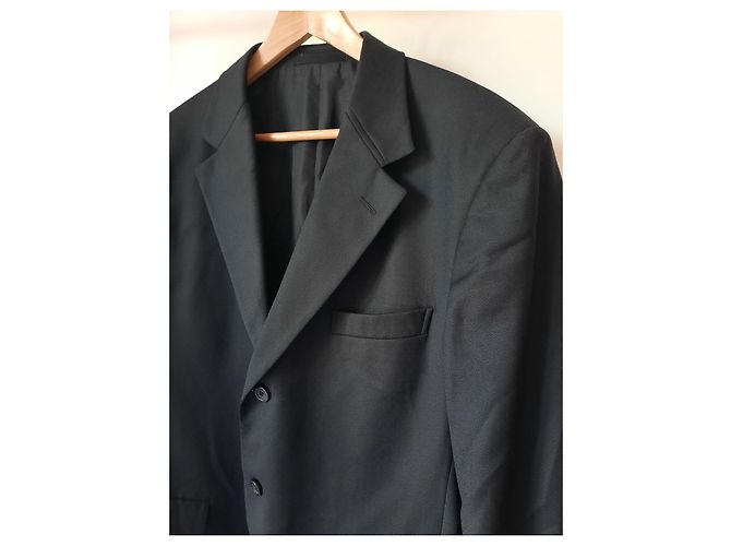 Gianni Versace Couture abito vintage da uomo in lana nero - vista 3