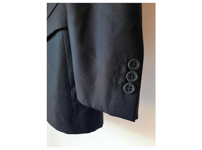 Gianni Versace Couture abito vintage da uomo in lana nero - vista 4