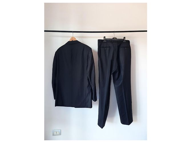 Gianni Versace Couture abito vintage da uomo in lana nero - vista 8