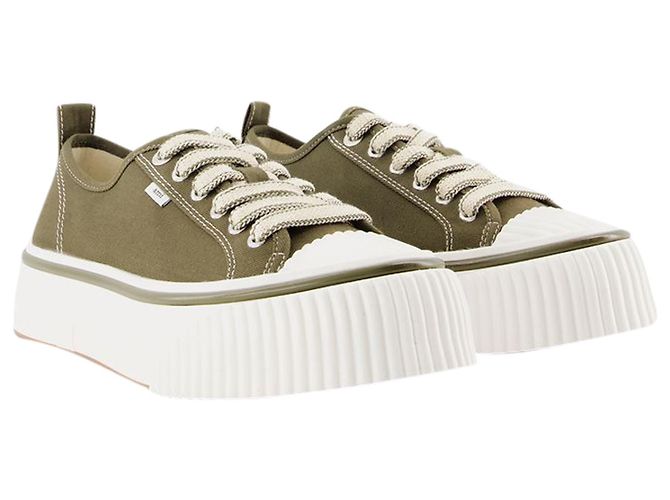 Ami bas 1980 Baskets - AMI Paris - Coton - Olive Foncé - vue 2